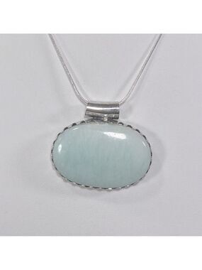 Hemimorphite Oval 925 Gemstone Pendant